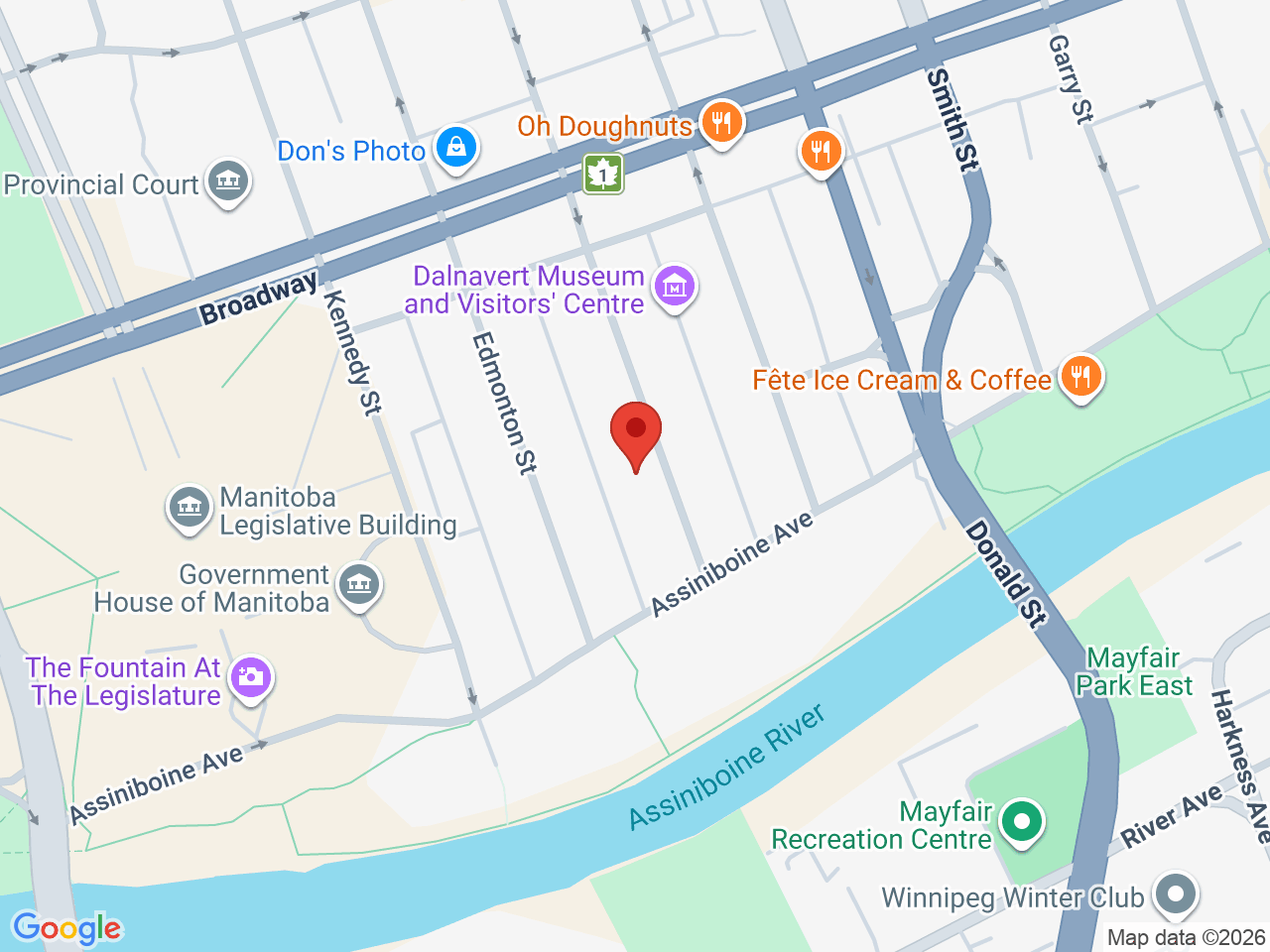 Street map for Carlton Food Mart, 30 Carlton St #7, Winnipeg MB