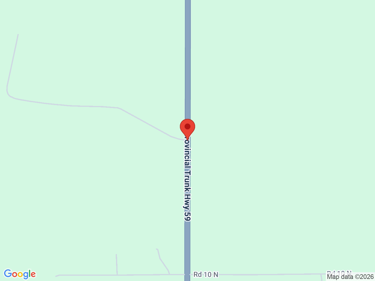 Street map for Fish and Baked, 11105 hwy 59 and hwy 11 Traverse bay corner, Traverse Bay MB