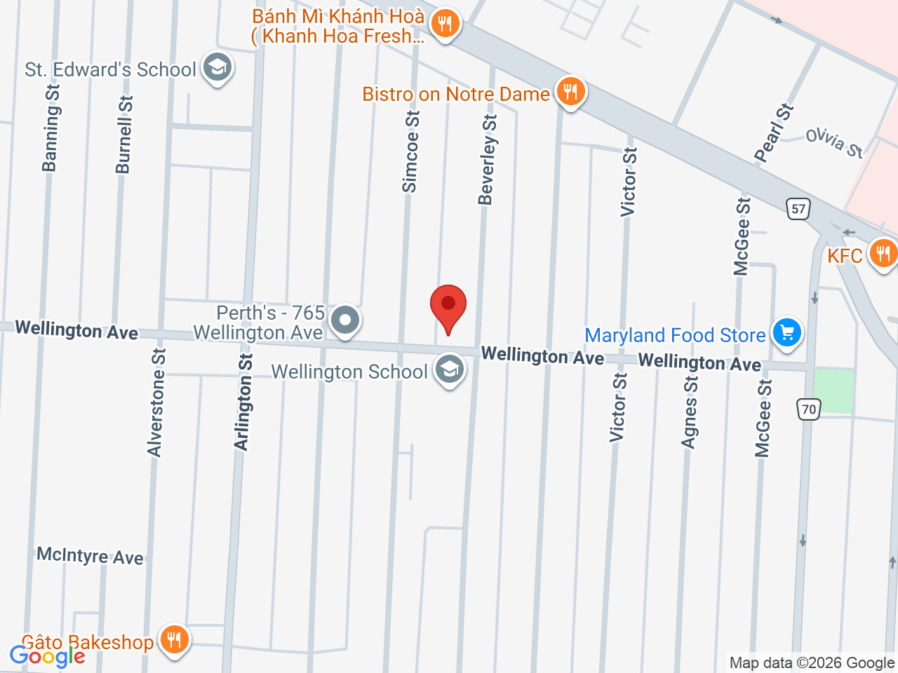 Street map for Quick 7-Ten, 737 Wellington Ave, Winnipeg MB