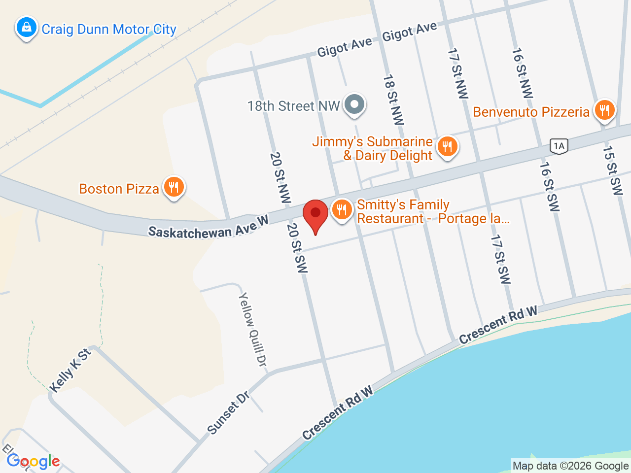 Street map for The Joint Cannabis, 2-1941 Saskatchewan Ave W, Portage La Prairie MB