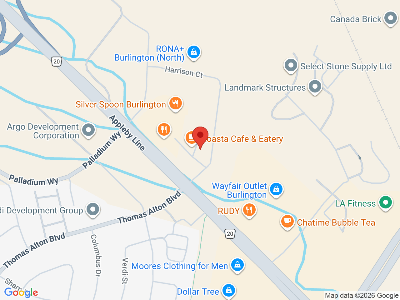 Street map for Canna Cabana, 3221 Appleby Line Unit 5 CRU 7, Burlington ON