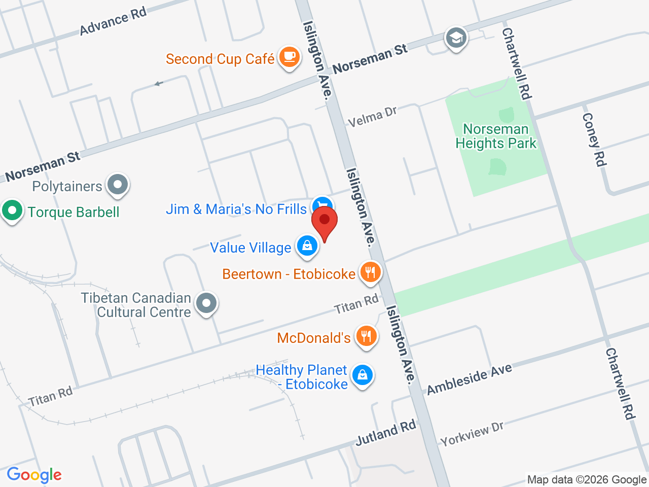 Street map for Canna Cabana, 1020 Islington Ave unit 16, Etobicoke ON