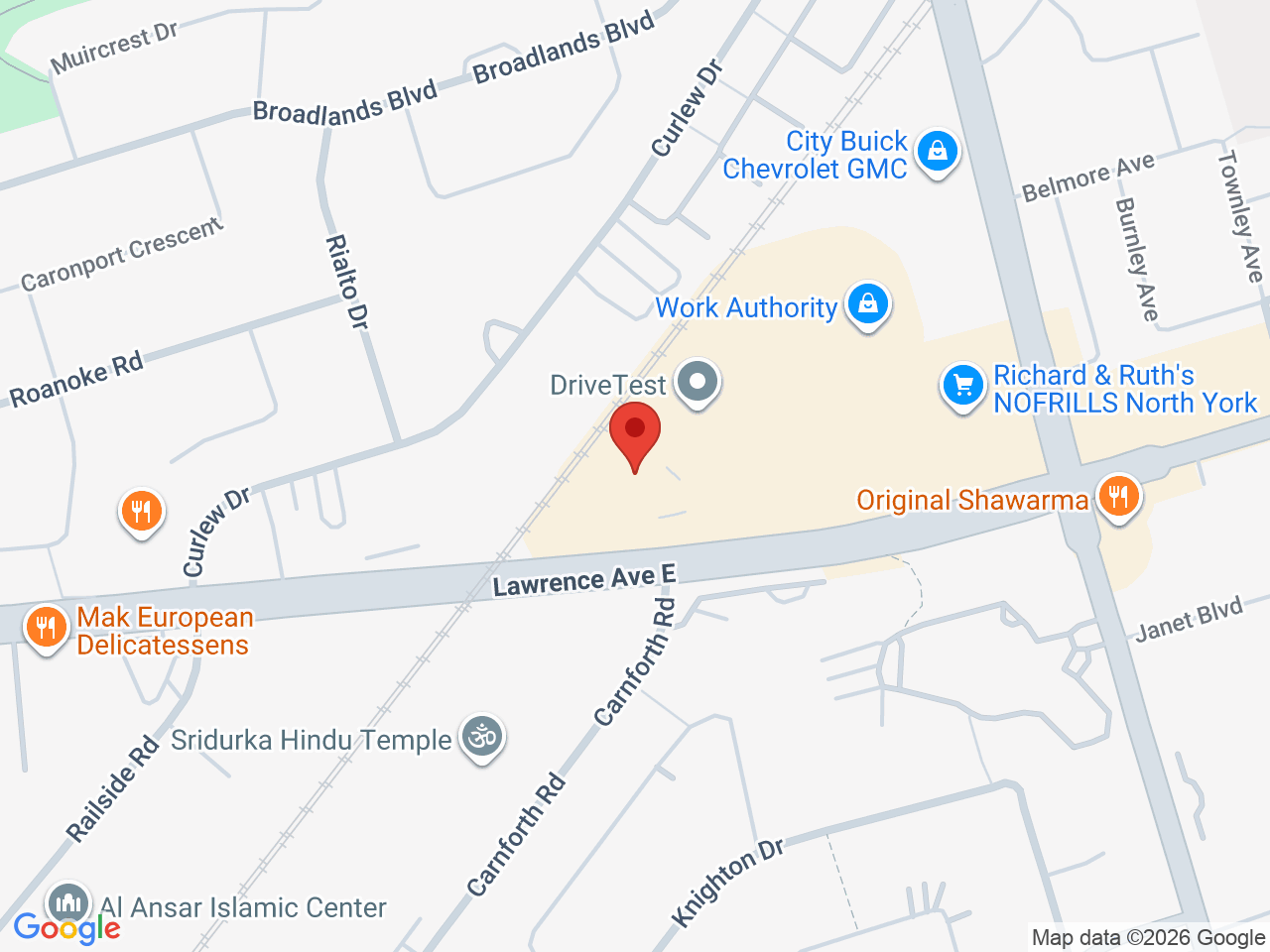 Street map for Canna Cabana, 1448 Lawrence Ave E unit 6a, North York ON