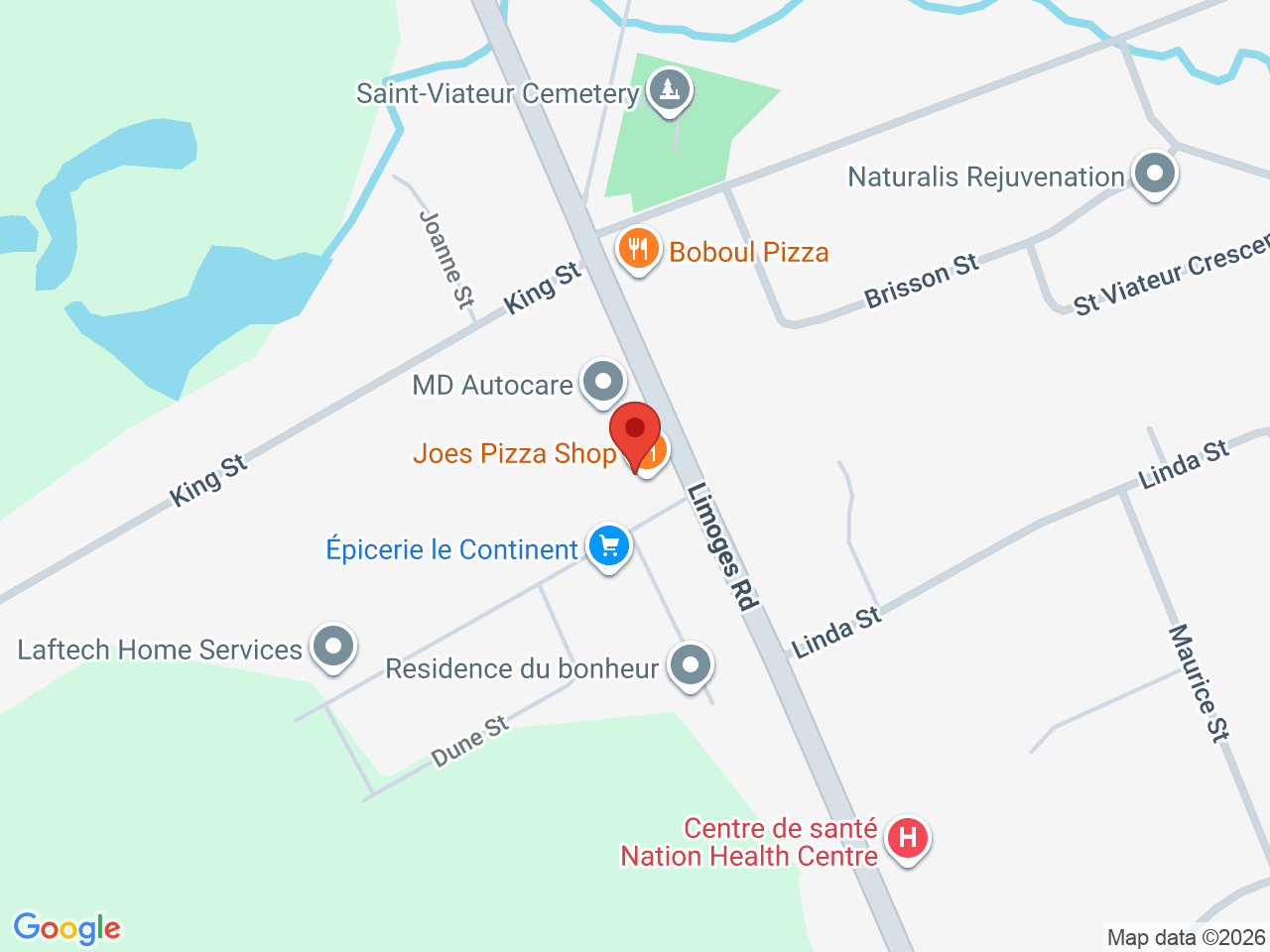 Street map for Cannabis Dos, 550 Limoges Rd A, Limoges ON