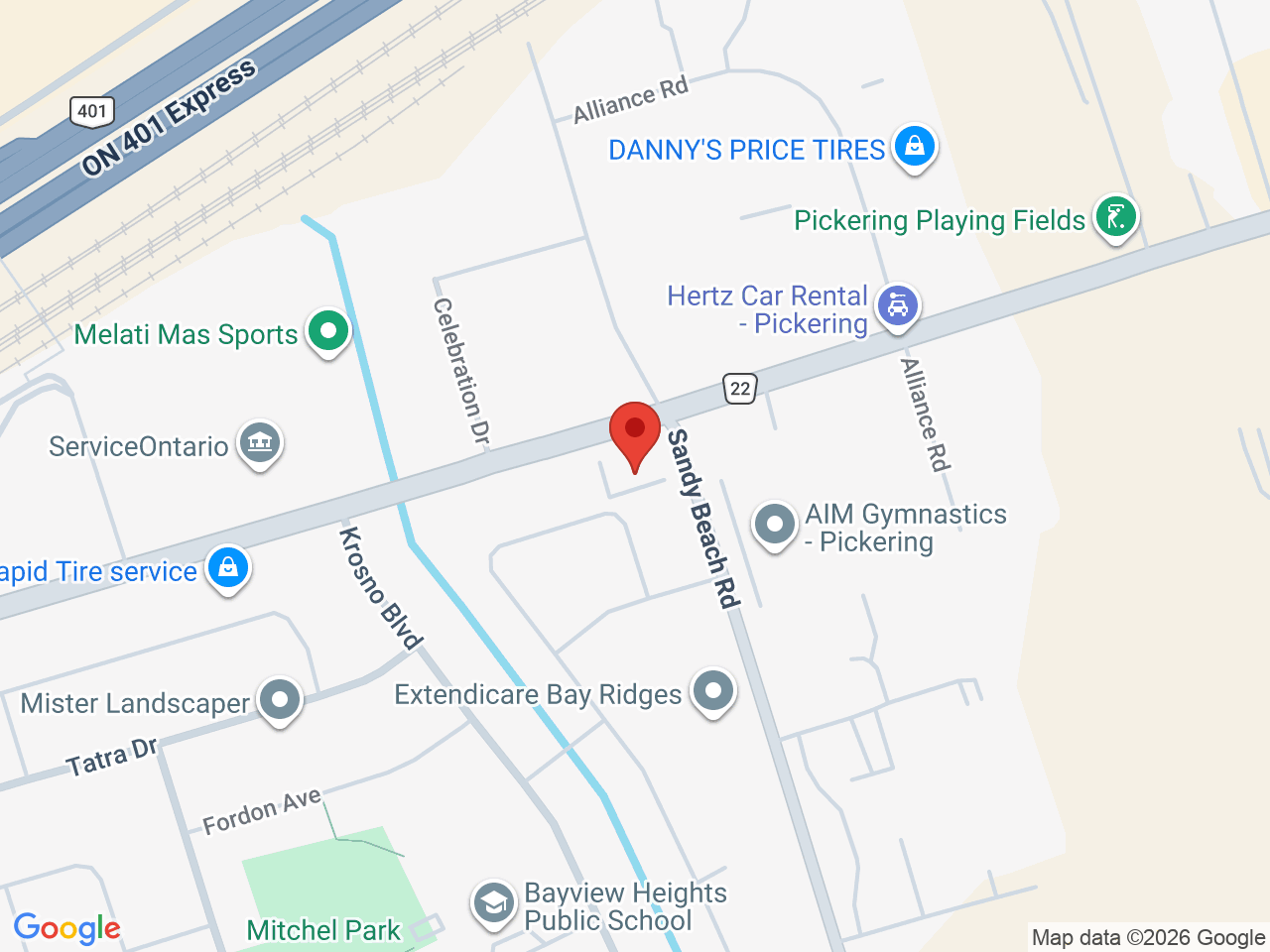Street map for Consumers Cannabis, 1477 Bayly St Unit 6, Pickering ON