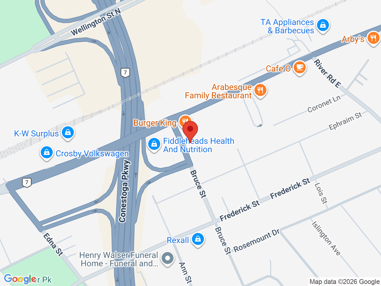 Street map for Discounted Cannabis, 809 Victoria St N, Kitchener ON