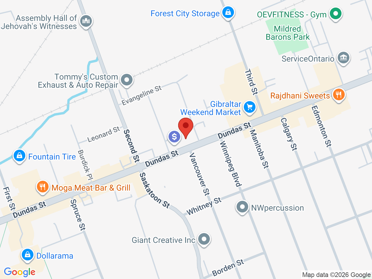 Street map for Discounted Cannabis, 1680 Dundas St, London ON