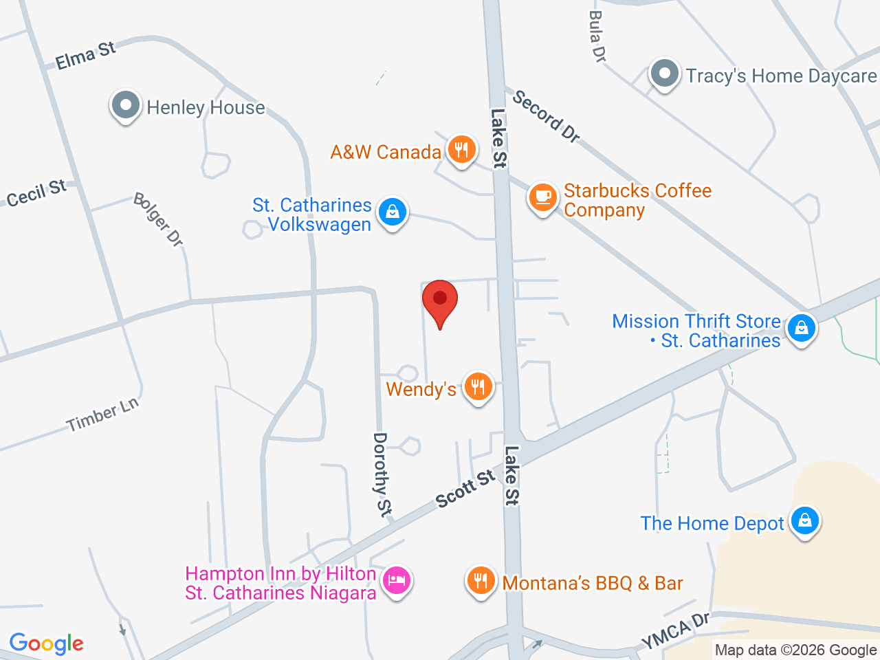 Street map for Discounted Cannabis, 353 Lake St, St. Catharines ON