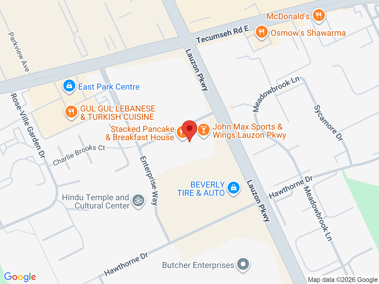 Street map for Discounted Cannabis, 2601 Lauzon Pkwy, Windsor ON