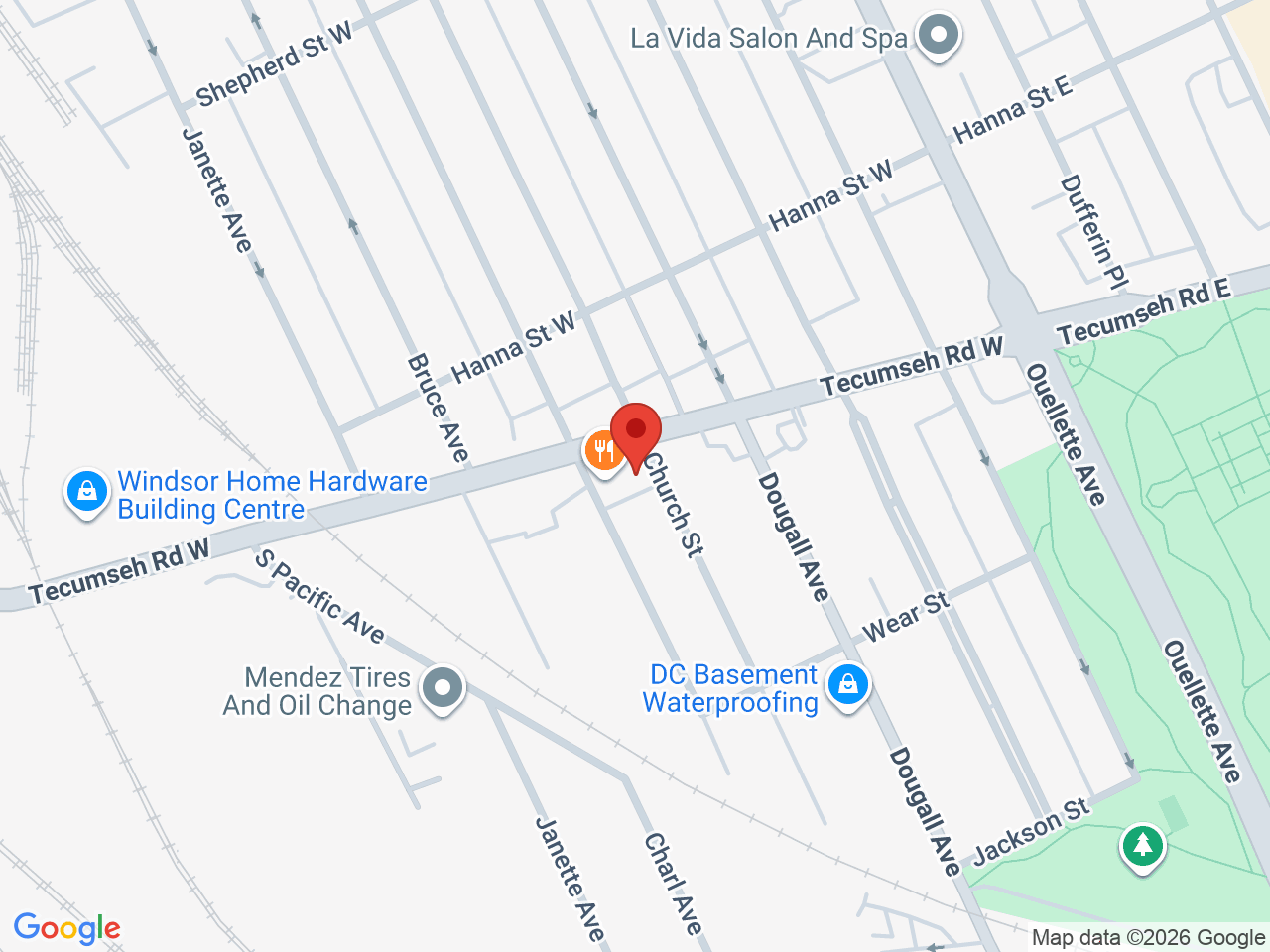 Street map for Discounted Cannabis, 405 Tecumseh Rd W, Windsor ON