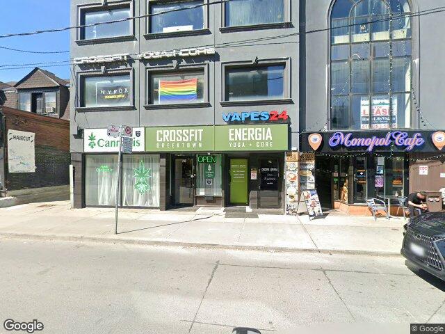 Street view for Eighth Cannabis, 702 Pape Ave, Toronto ON