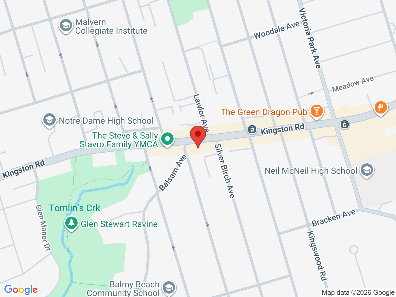 Street map for Eighth Cannabis, 923 Kingston Rd, Toronto ON