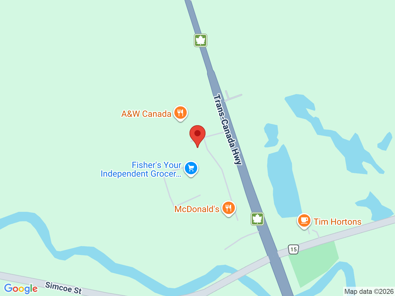 Street map for Flowertown Cannabis, 20 Beaver Ave, Beaverton ON