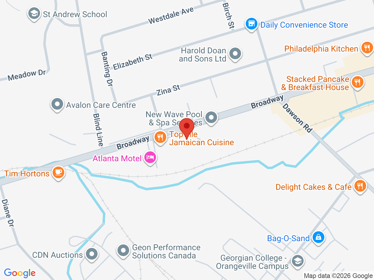 Street map for Holland Daze, 308 Broadway Unit 4, Orangeville ON