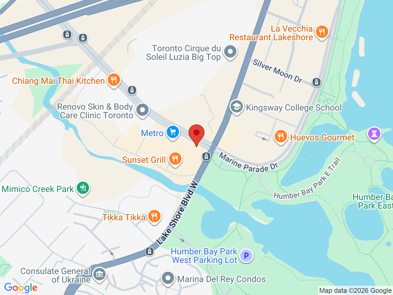 Street map for Hunny Pot Cannabis, 8 Park Lawn Rd, Etobicoke ON