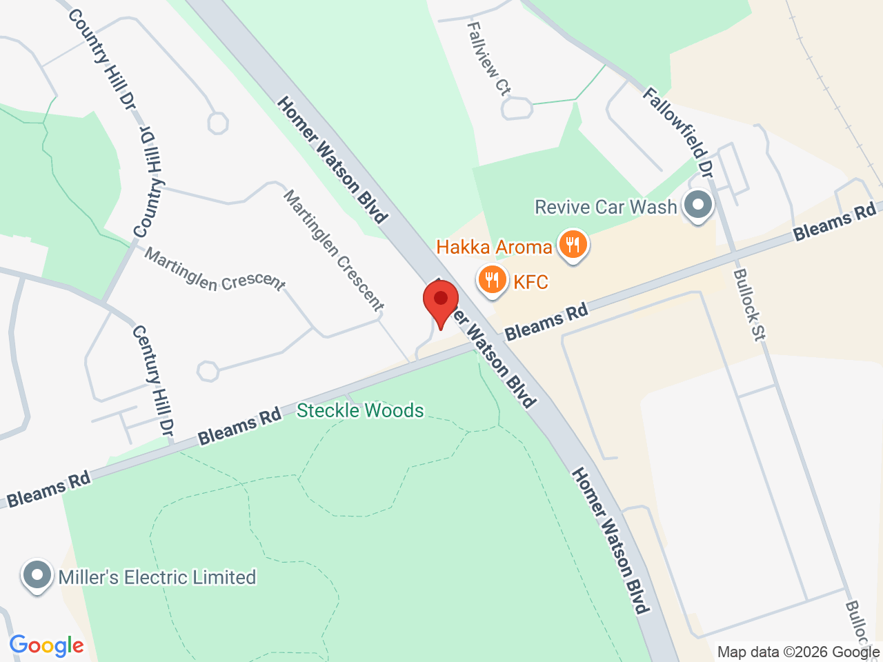 Street map for Hunny Pot Cannabis, 300 Bleams Rd, Kitchener ON
