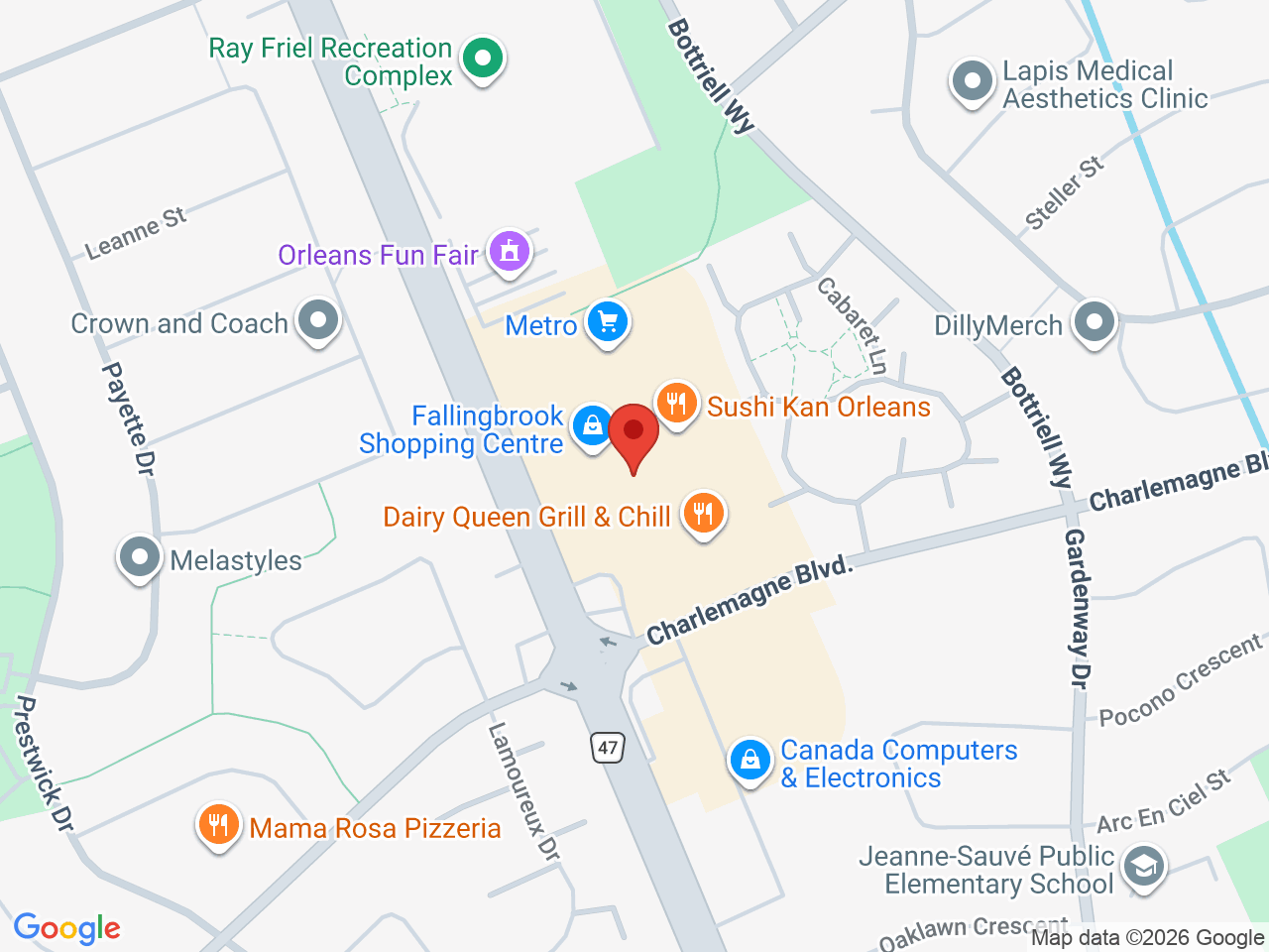 Street map for Hunny Pot Cannabis, 1675 Tenth Line Rd, Ottawa ON