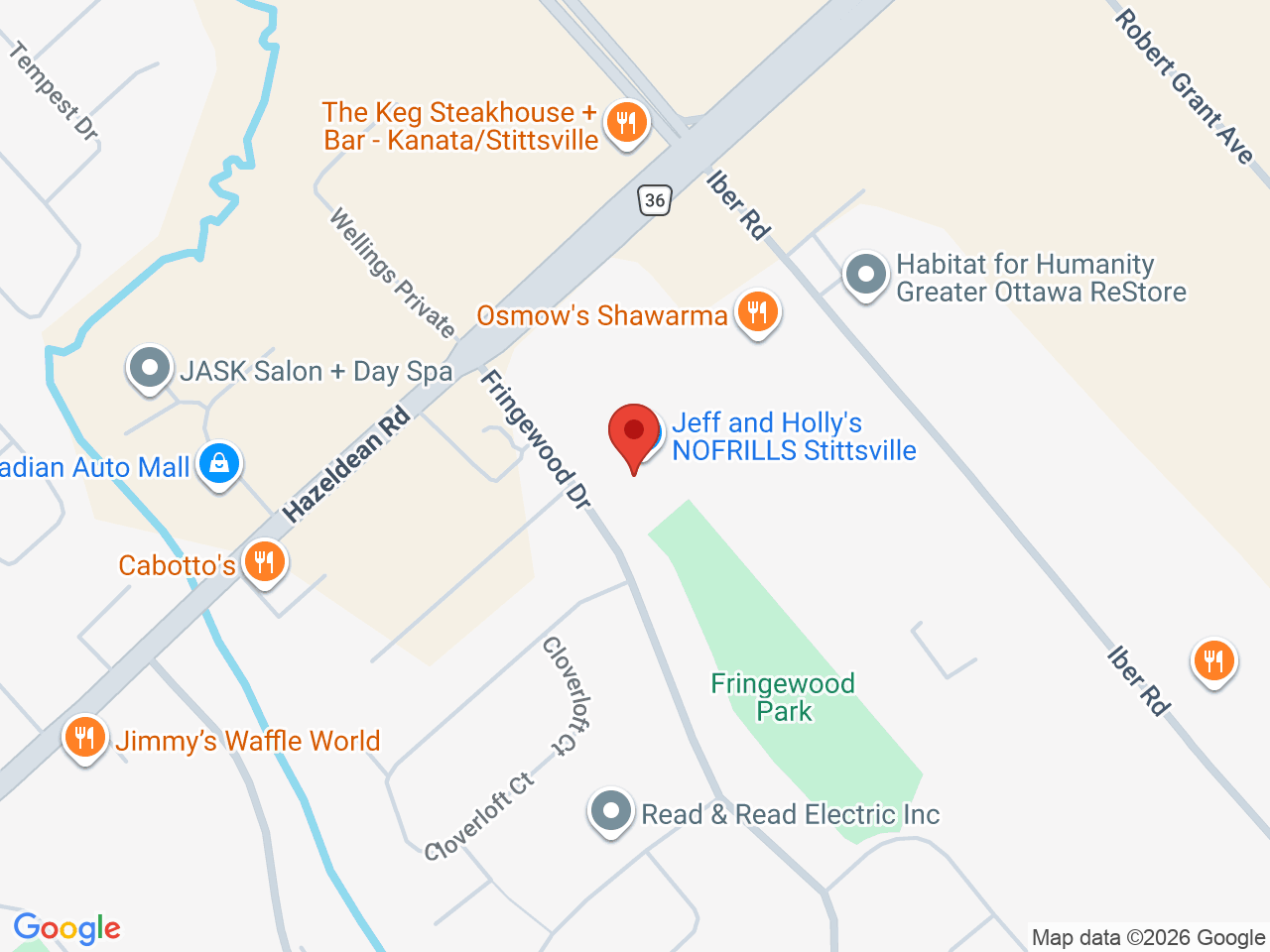 Street map for Hunny Pot Cannabis, 5754 Hazeldean Rd, Stittsville ON