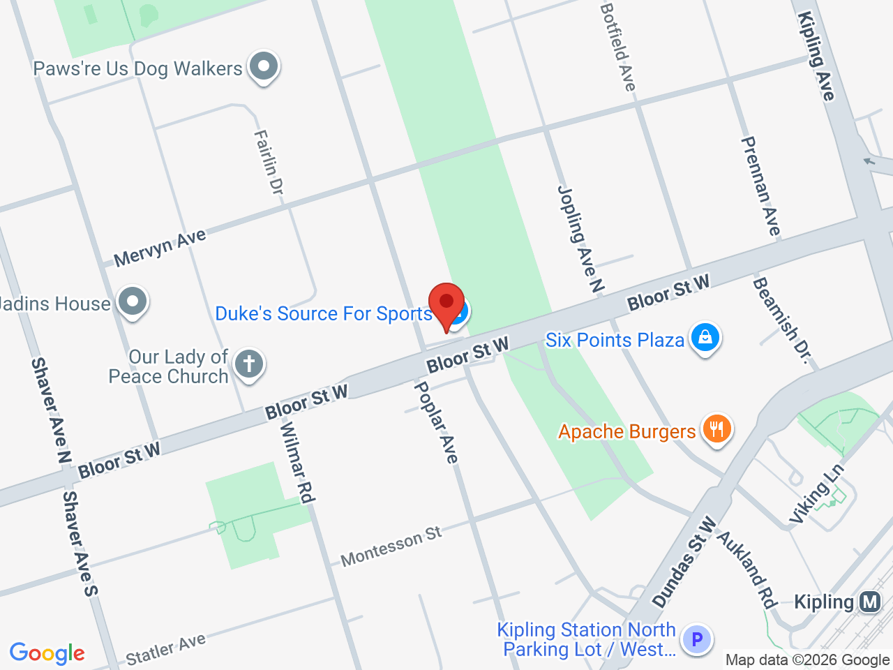 Street map for Inca Cannabis, 3880 Bloor St W, Etobicoke ON