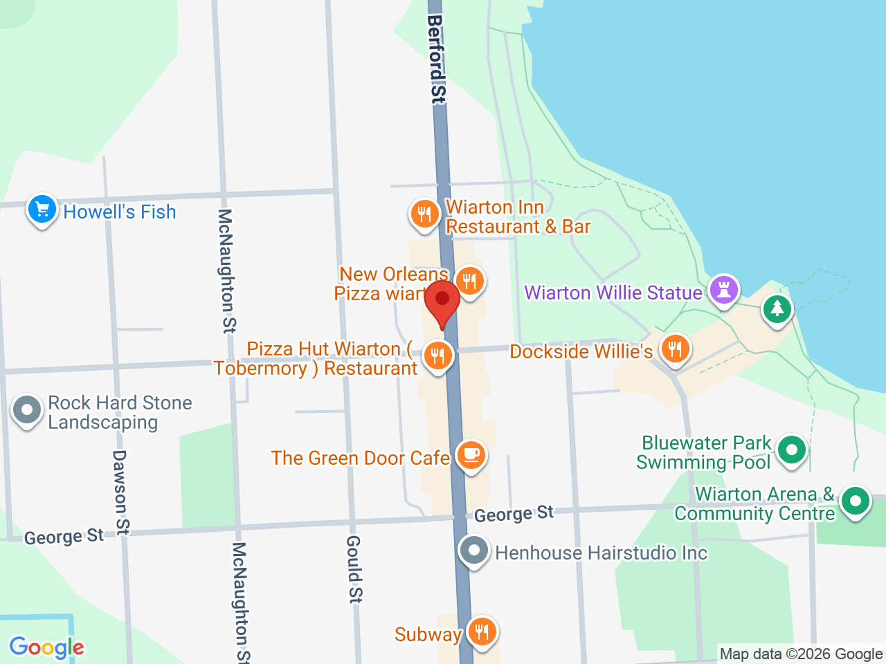 Street map for Maple Leaf Cannabis, 632 Berford St, Wiarton ON