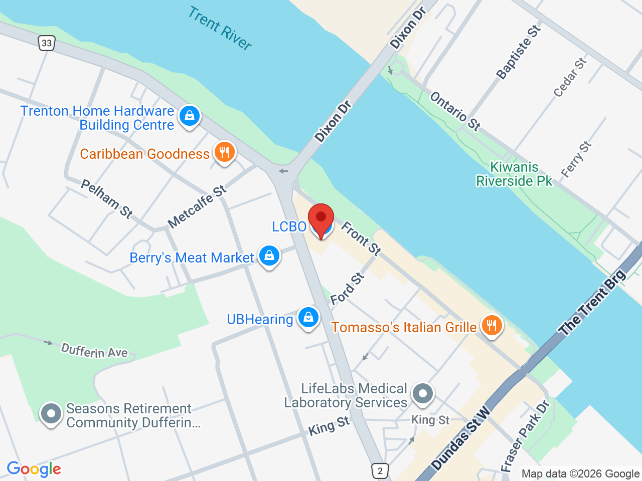 Street map for One Plant, 150 Front St unit 4a, Trenton ON
