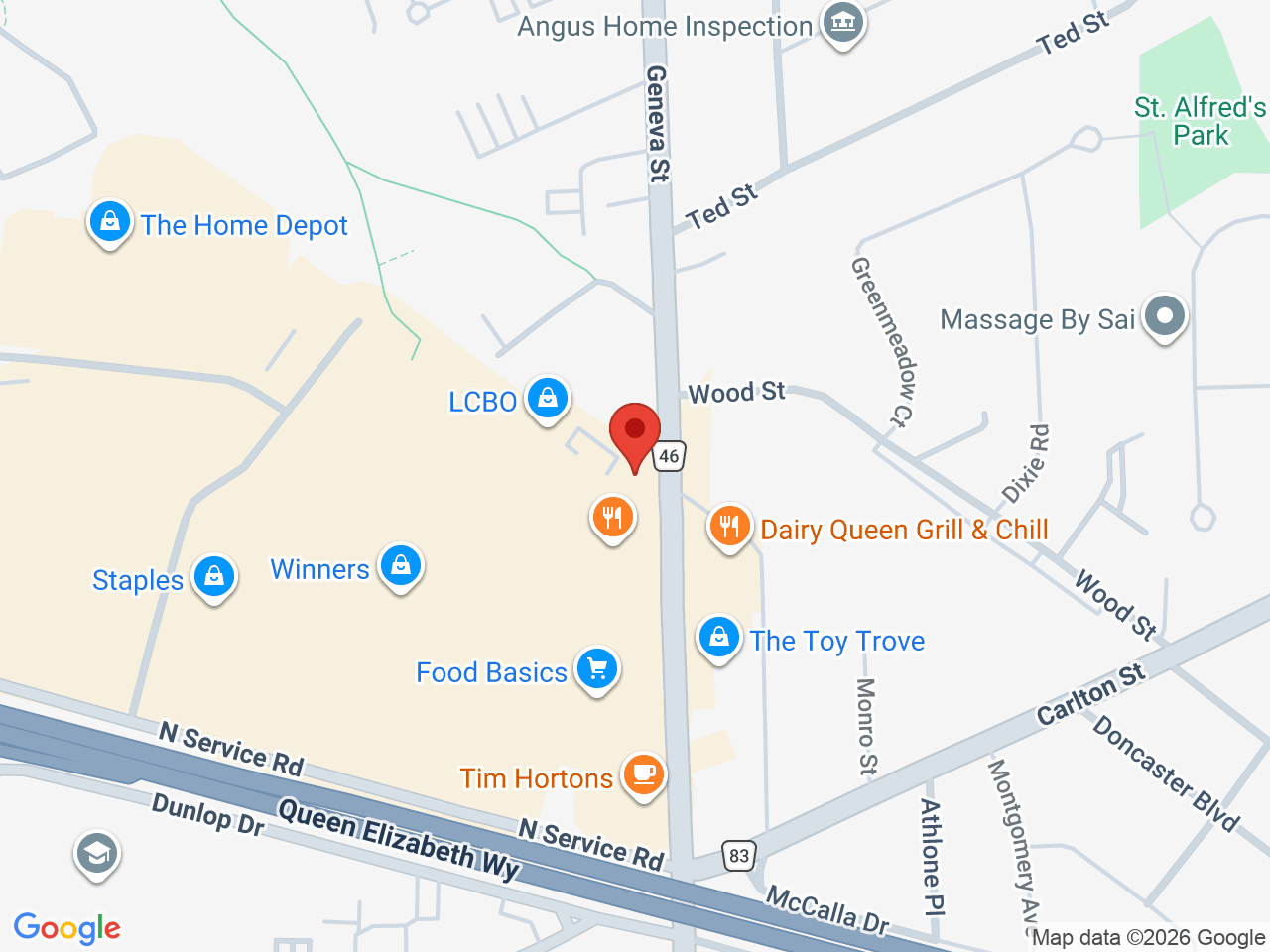 Street map for Pop's Cannabis Co., 311 Geneva St unit 1, St. Catharines ON