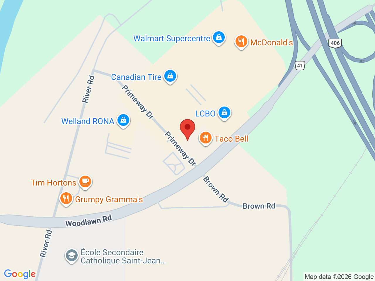Street map for Pop's Cannabis Co., 80 Primeway Dr unit c 2, Welland ON