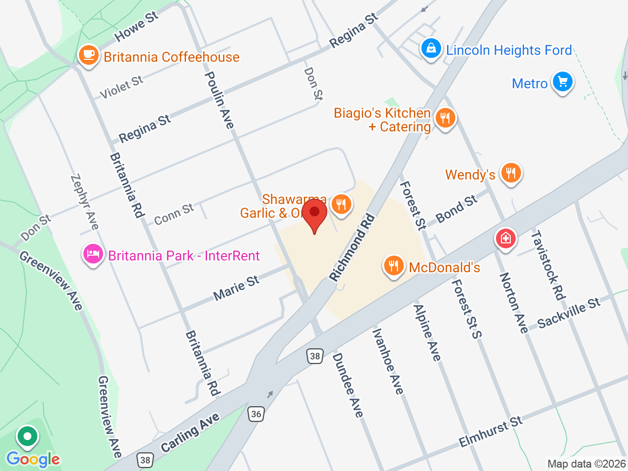 Street map for Purple Meadow Cannabis, 1487 Richmond Rd, Ottawa ON