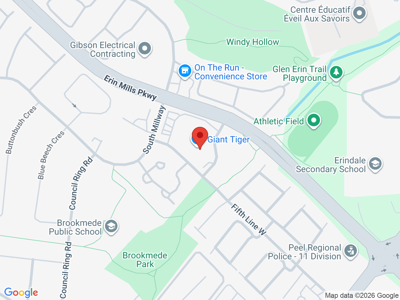 Street map for Purple Pineapple Cannabis Co, 3200 Erin Mills Pkwy, Mississauga ON