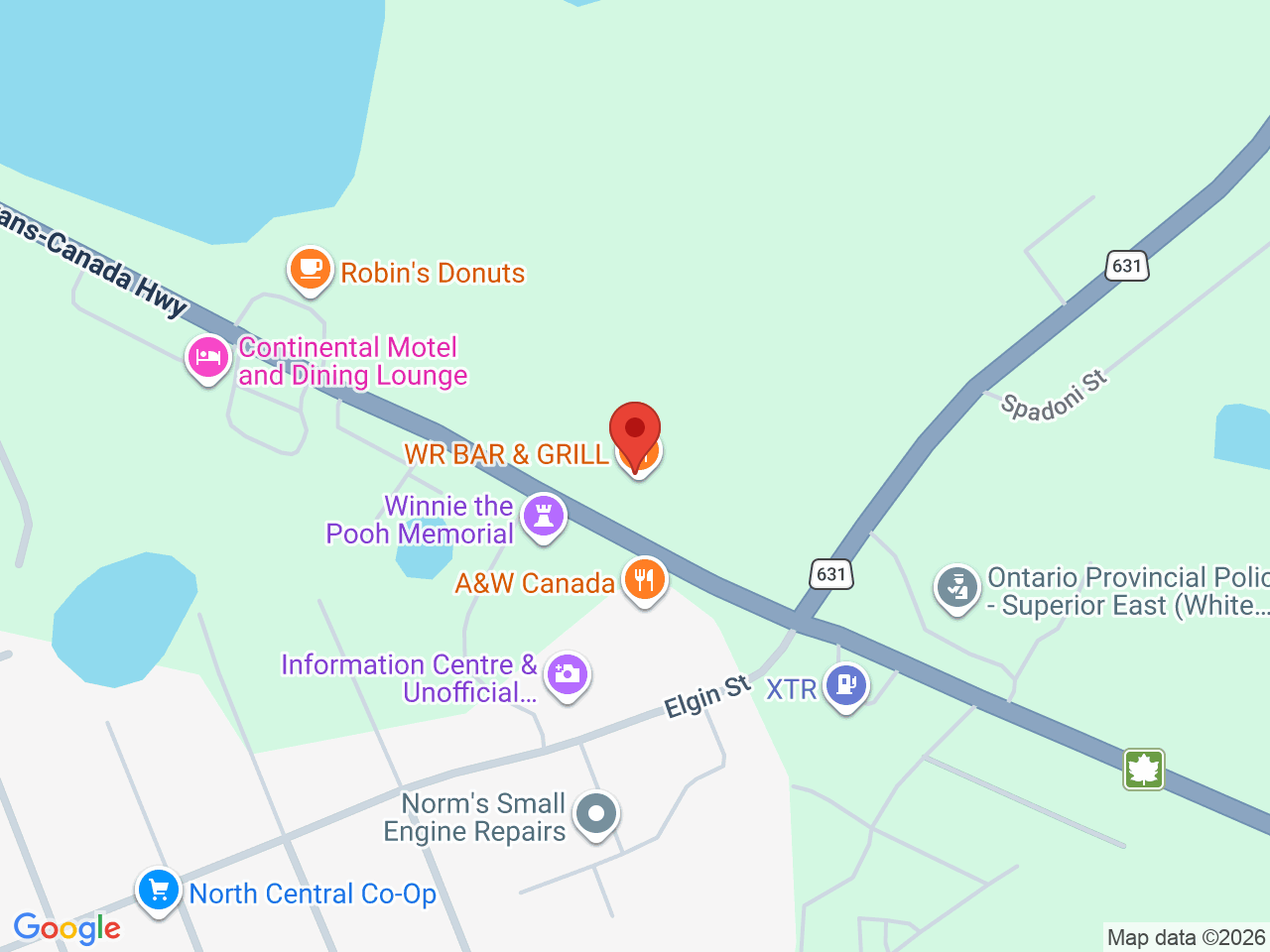 Street map for Realtime Cannabis, ON-17 #200, White River ON