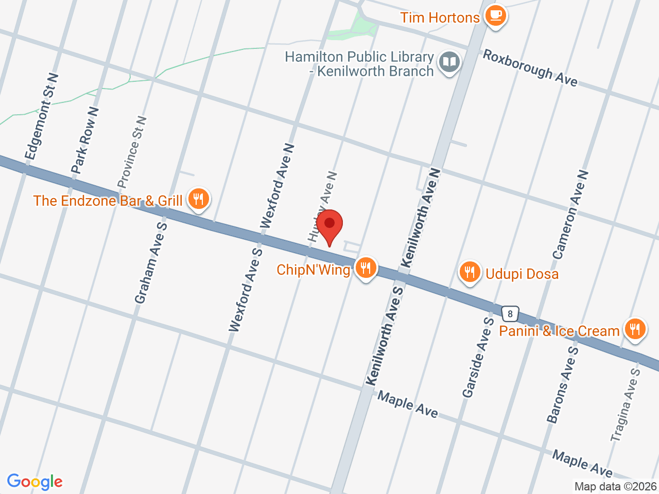 Street map for SESH by Sessions Cannabis, 1363 Main St E, Hamilton ON