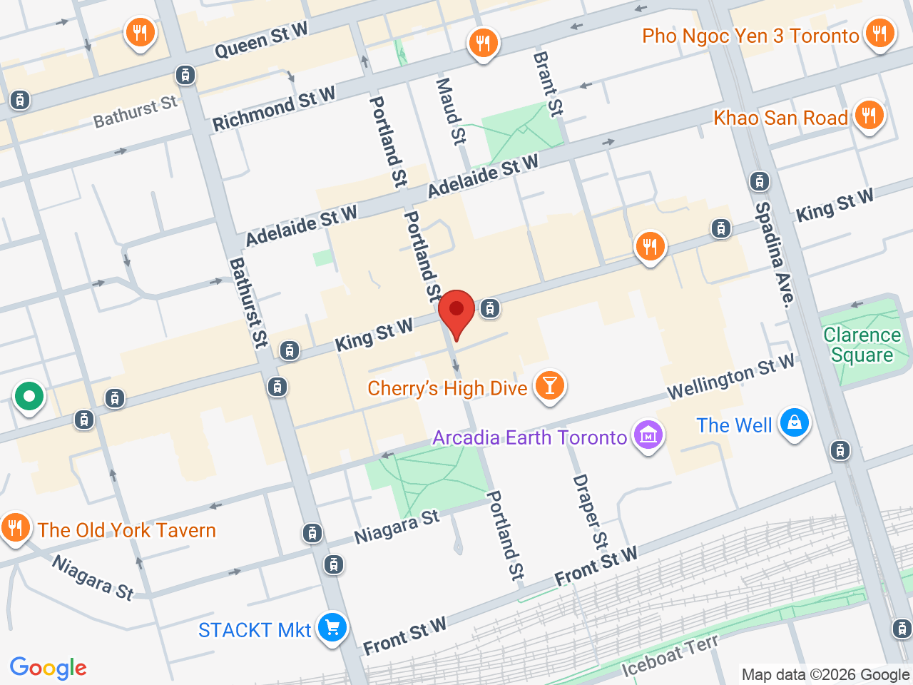 Street map for Seven Point Cannabis, 85 Portland St, Toronto ON