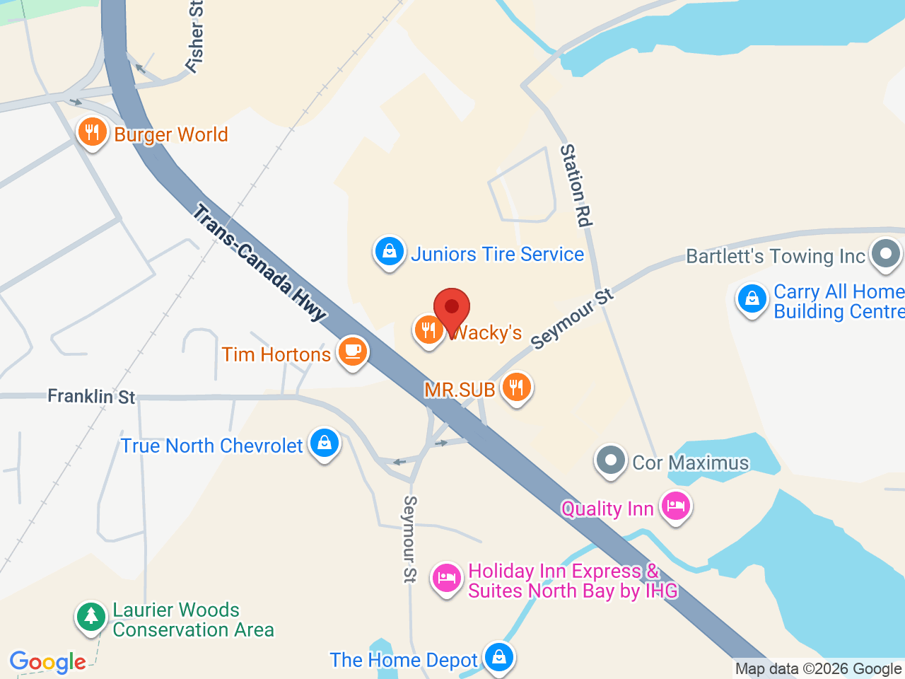 Street map for The Herb Haven, 1444 Seymour St, North Bay ON