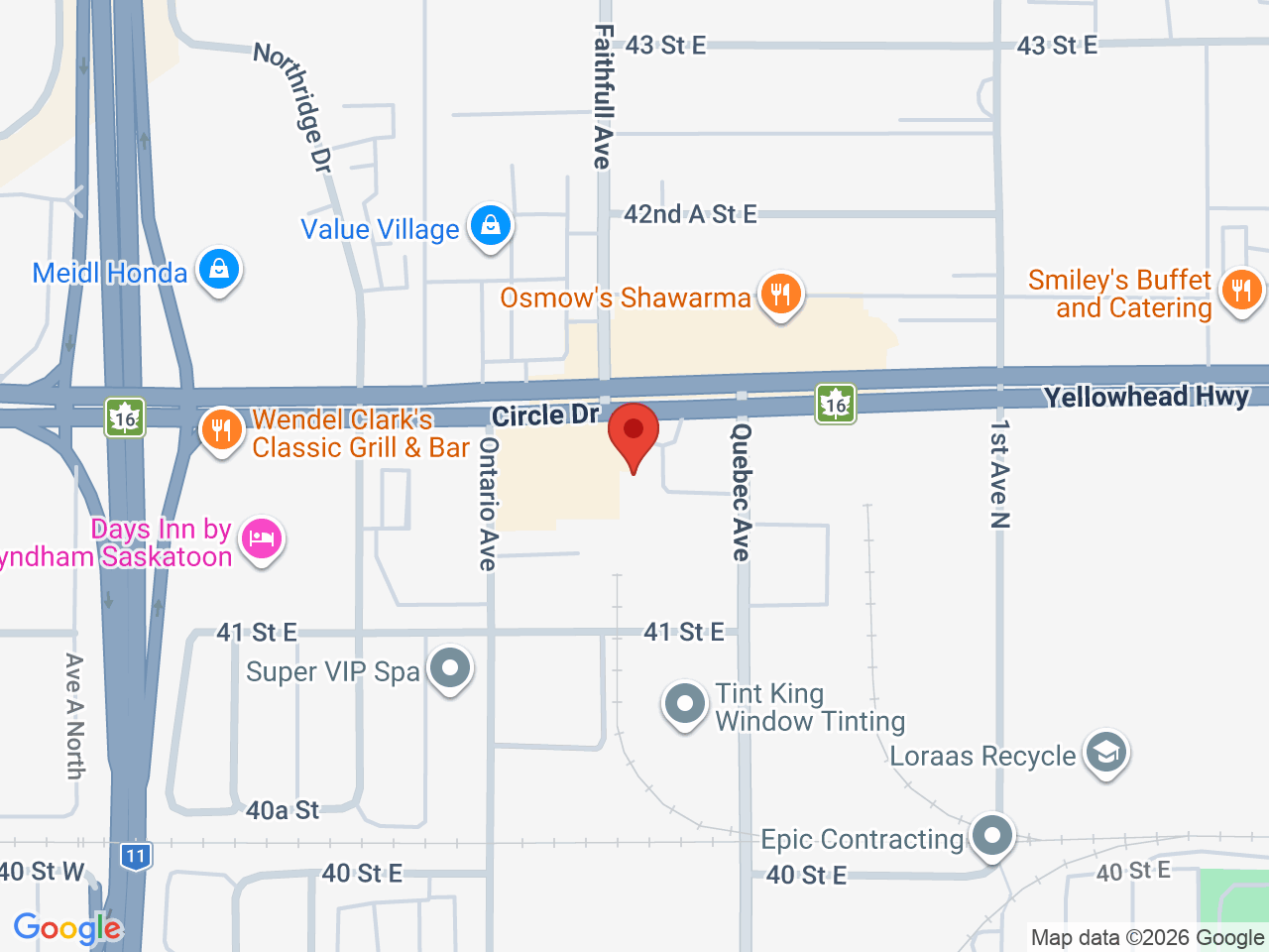 Street map for Canna Cabana, 415 Circle Dr E unit 2, Saskatoon SK
