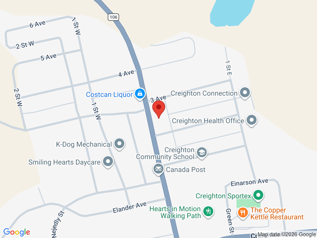 Street map for Into the Weeds Cannabis, 347 Main St, Creighton SK