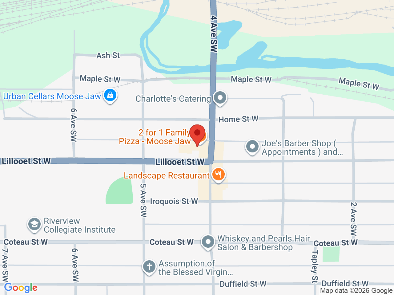 Street map for One Plant, 412 Lillooet St W, Moose Jaw SK