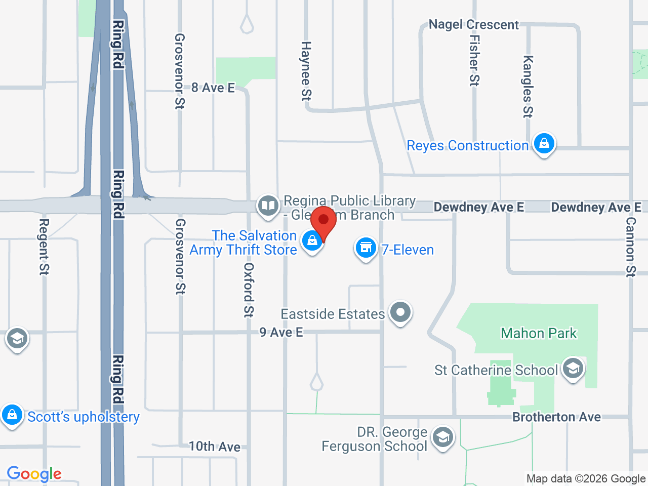 Street map for Smoke Show Cannabis, 1689 Dewdney Ave E, Regina SK