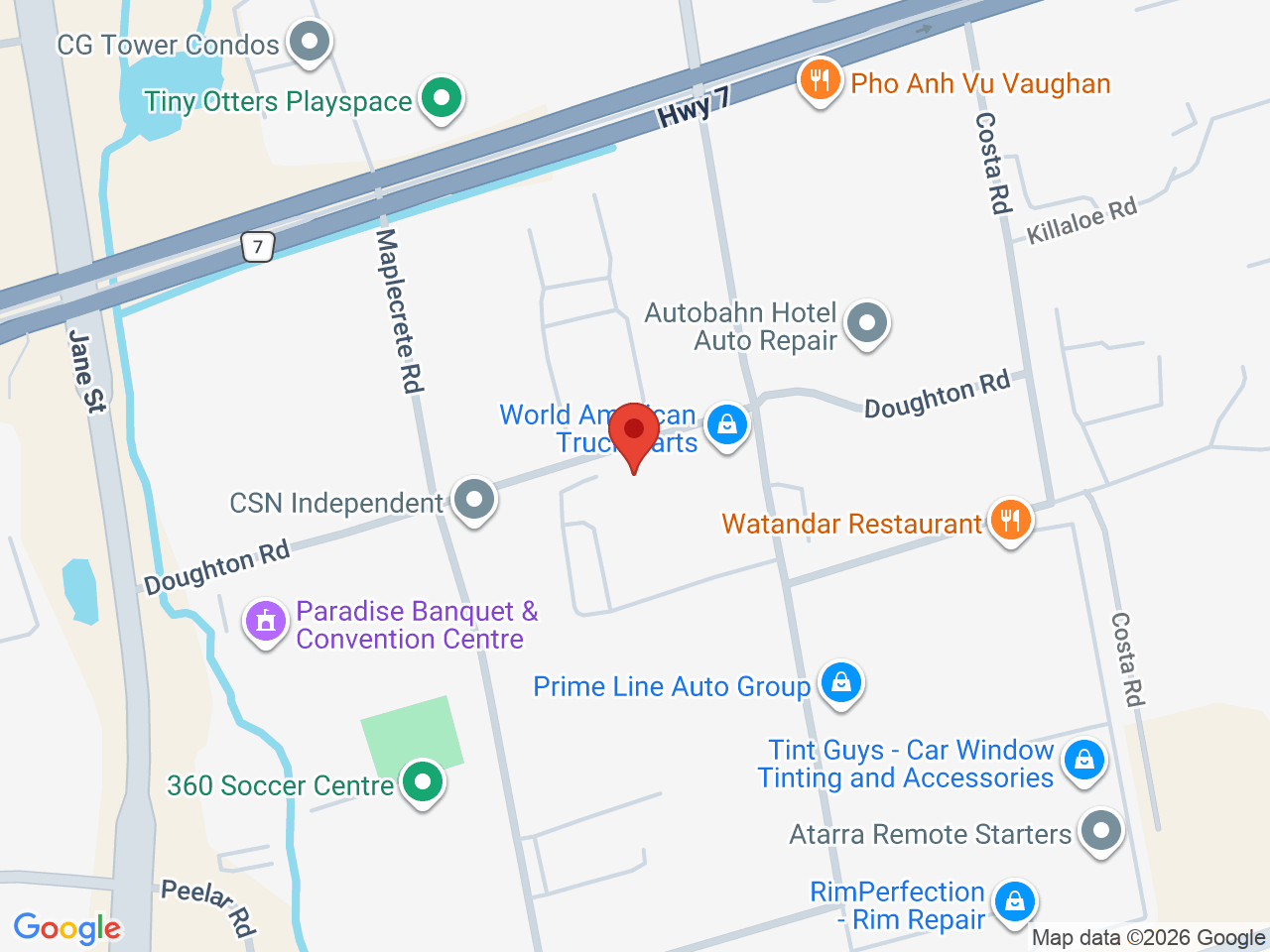 Street map for Far Out Crops, 176 Creditstone Rd, Unit 2, Vaughan ON