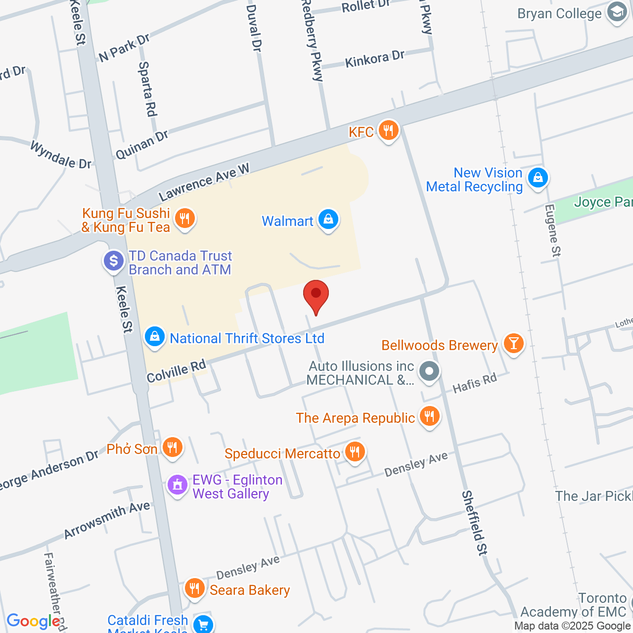 Street map for After Hours, 56 Colville Rd, North York ON