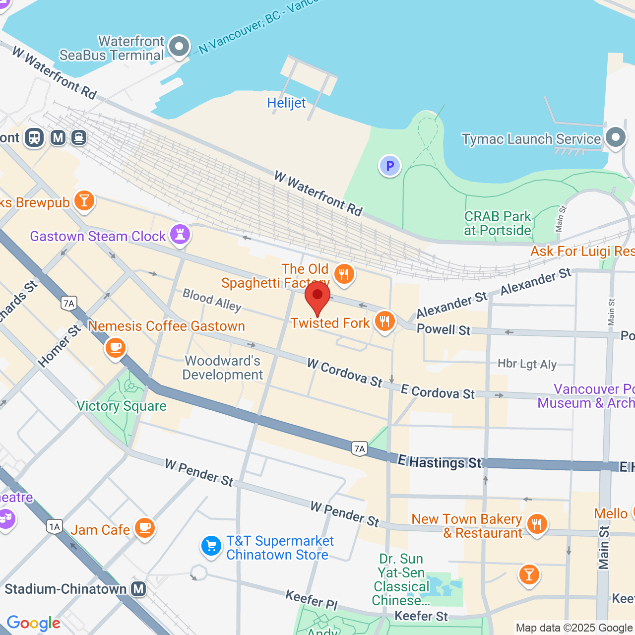 Street map for Glacial Gold, 68 Water St, Vancouver BC