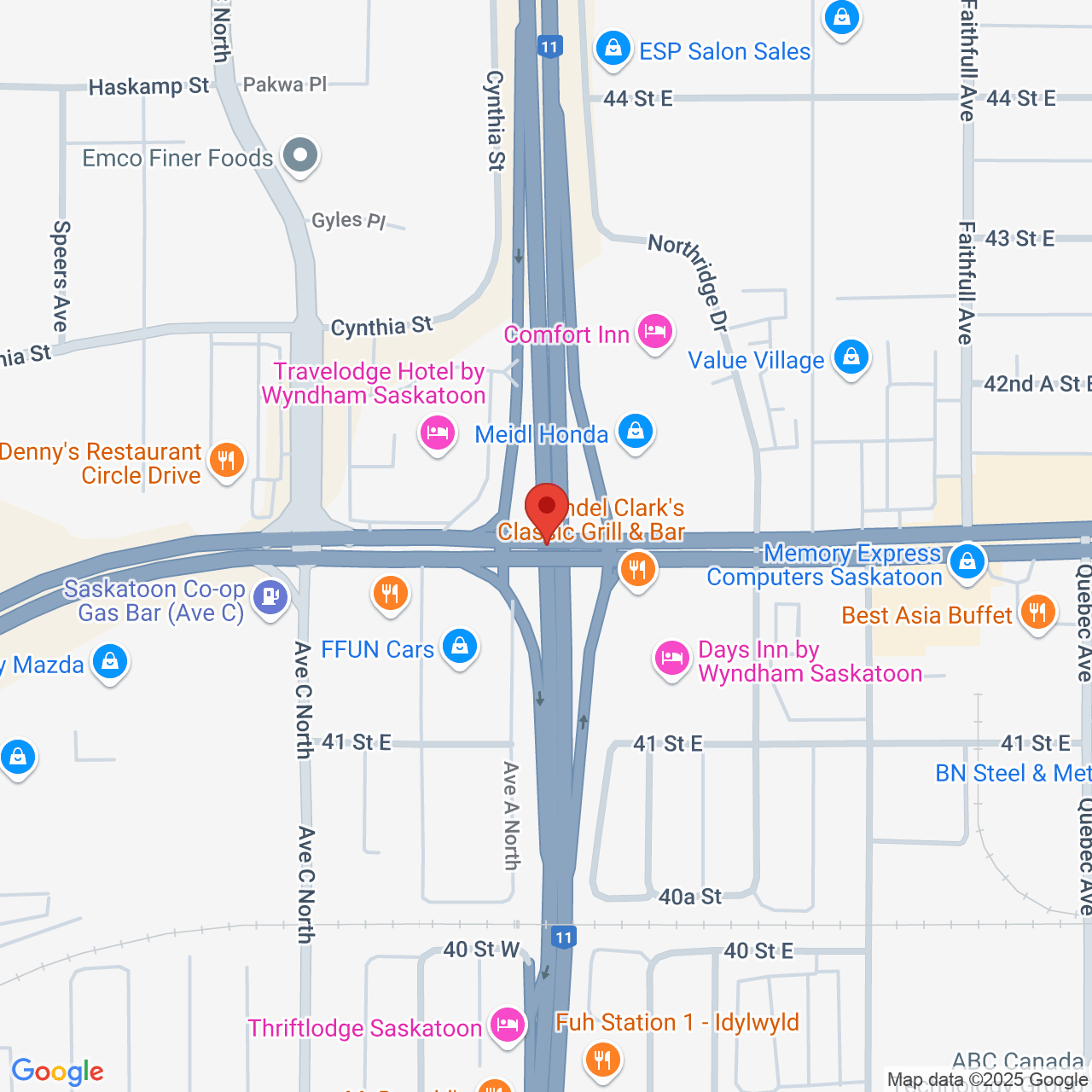 Street map for Kazoo, Corman Park No. 344, Saskatoon SK