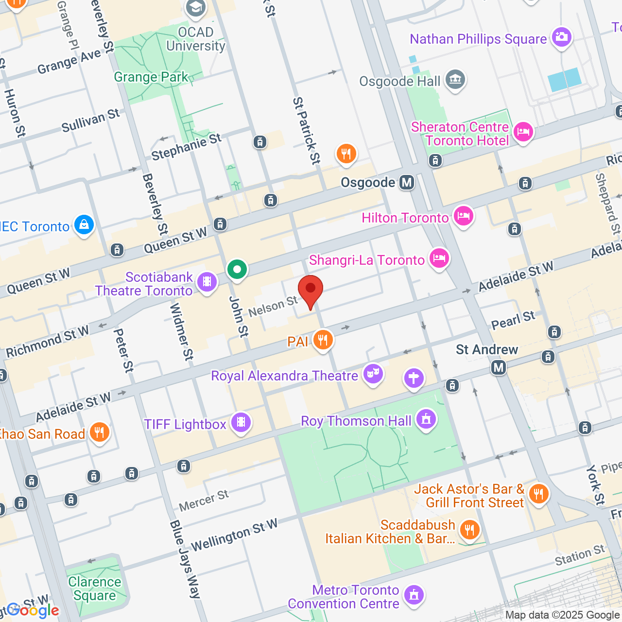 Street map for Litti., PO Box 105 STN Adelaide, Toronto ON