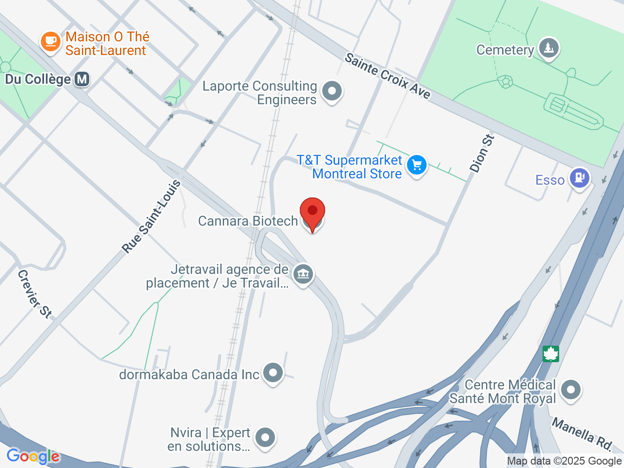 Street map for Orchid CBD, 333 Decarie Blvd Suite 200, Saint-Laurent QC