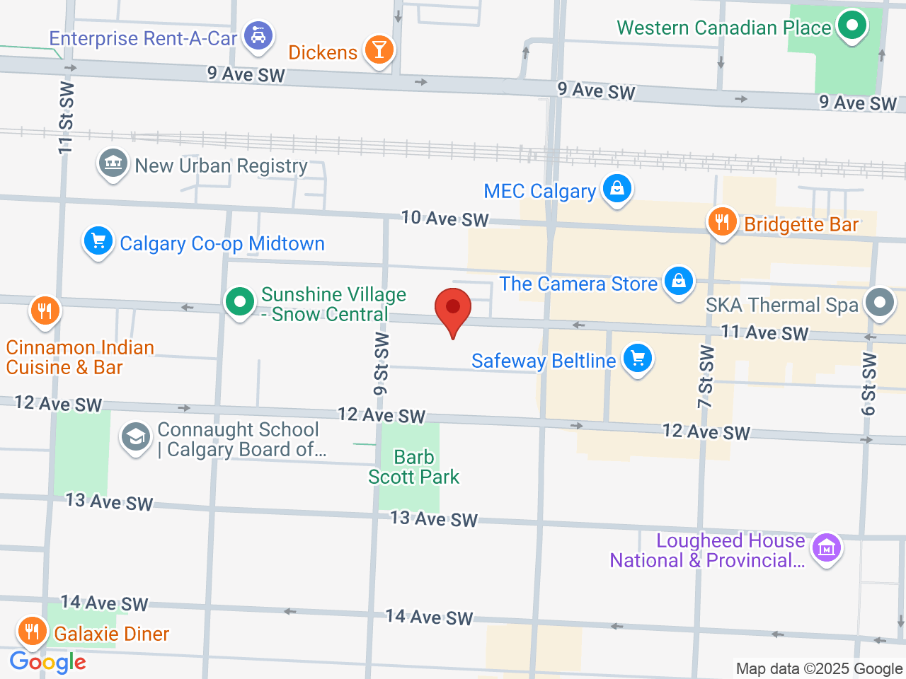 Street map for Value Buds, #300, 919 - 11 Ave SW, Calgary AB