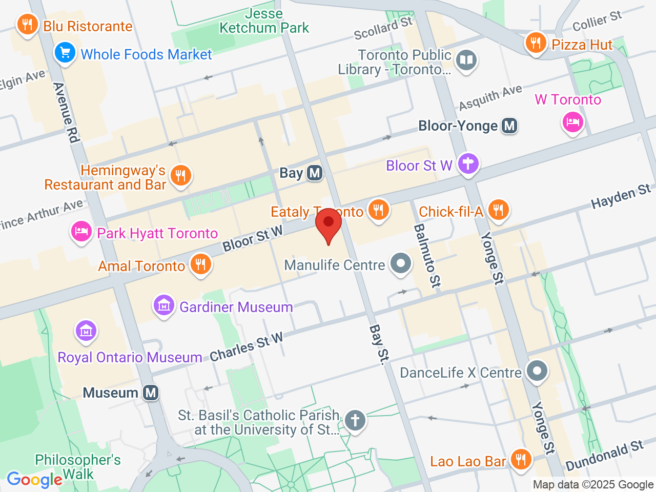 Street map for Thrifty, 77 Bloor St W, Toronto ON