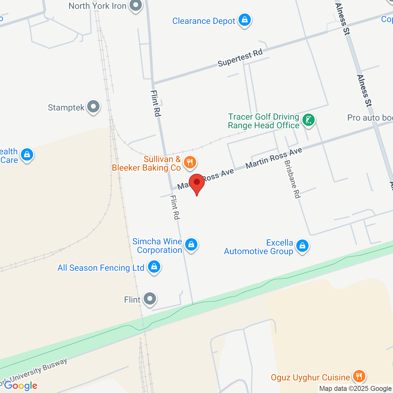 Street map for Hover, 155 Martin Ross Ave, North York ON