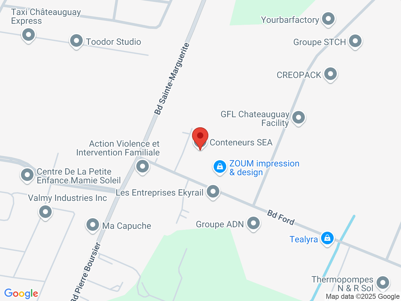 Street map for Weedon Botanique, 250 Ford Blvd, Chateauguay QC