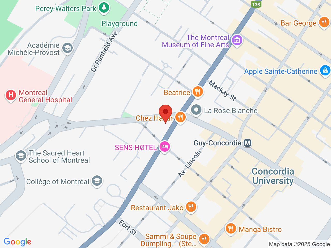 Street map for Retro Haze, 1617 Rue Sherbrooke Ouest, Montreal QC