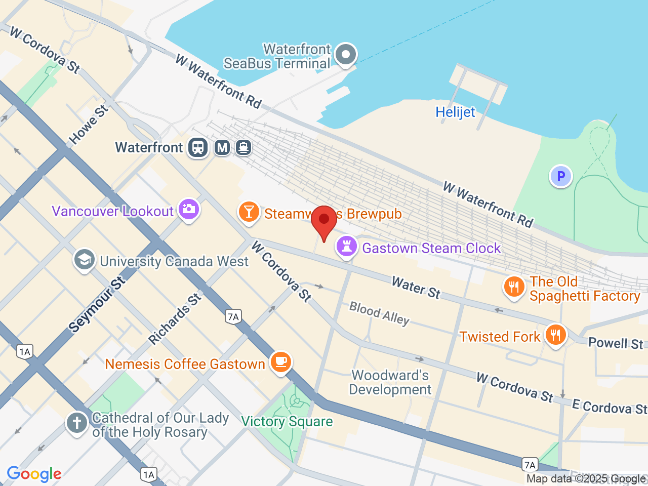 Street map for November Rain, 321 Water St #330, Vancouver BC