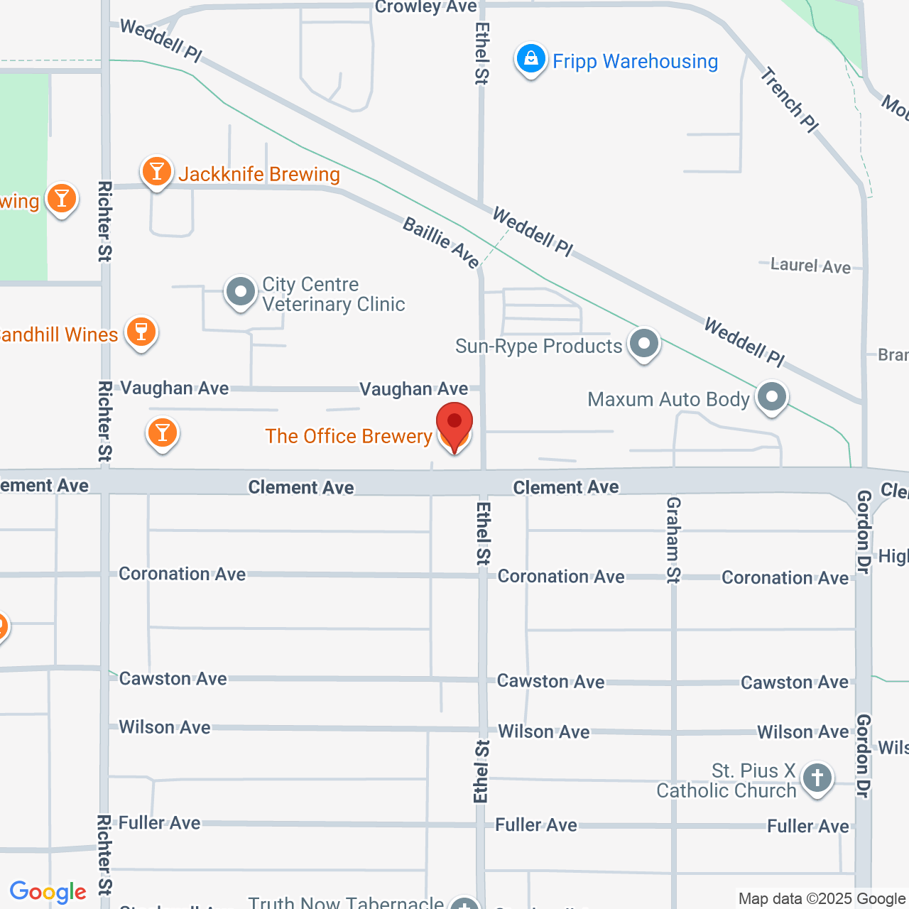 Street map for HYTN, 303-890 Clement Ave, Kelowna BC